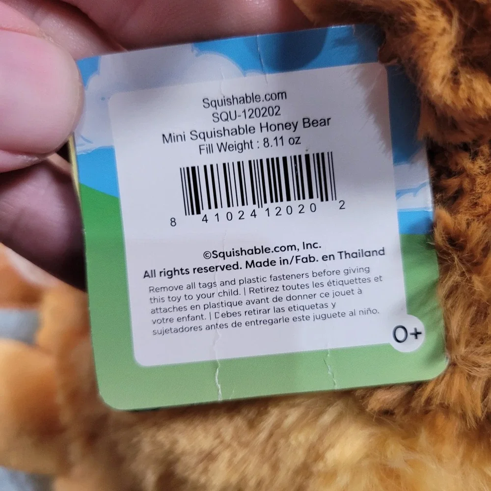 Squishable Mini Honey Bear Plush 7 Inch Stuffed Animal Toy SQU-120202 NWT